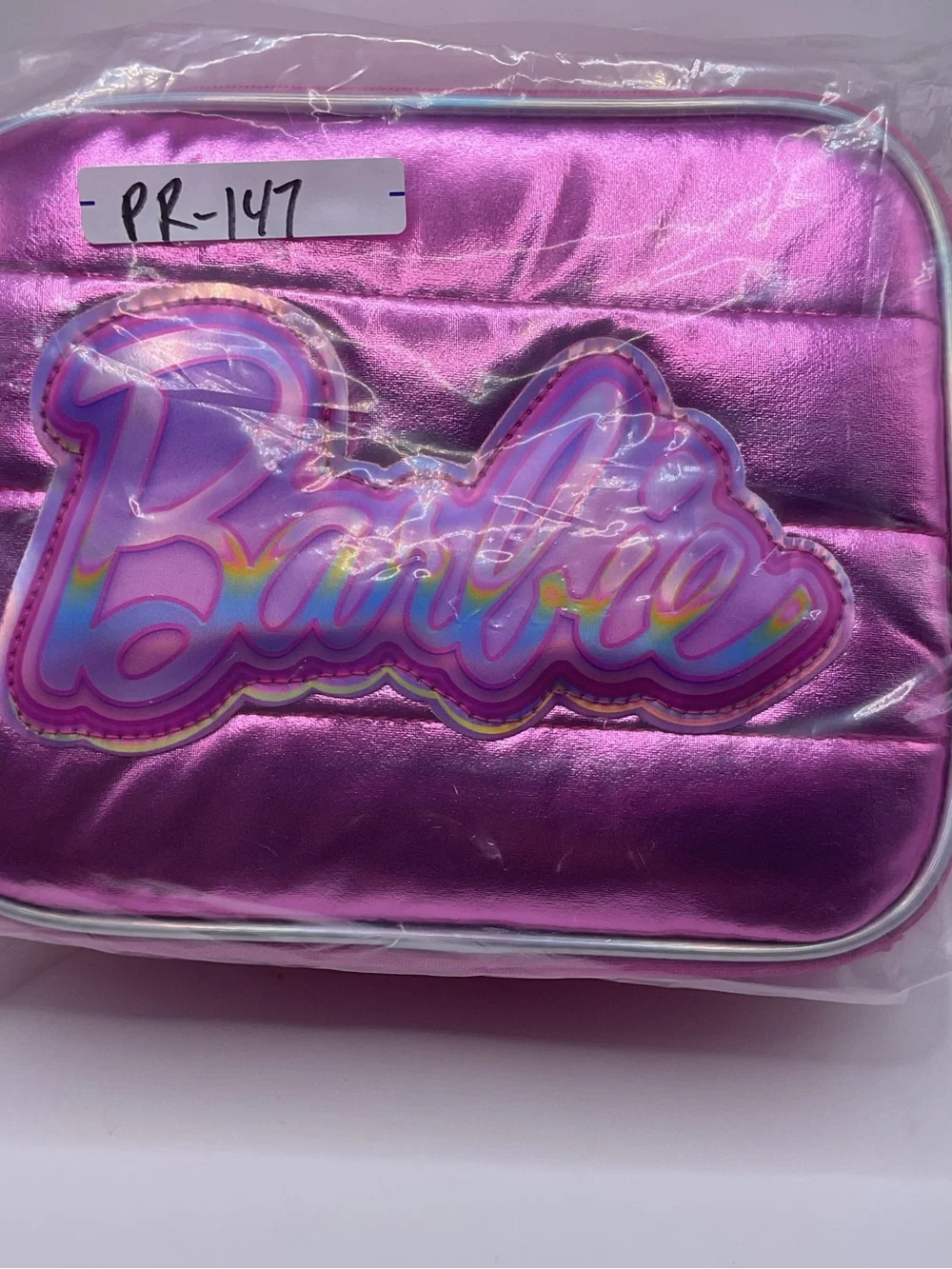 Barbie NWT (Factory Wrapped) Branded Holographic‎ Pink Soft Lunch Box